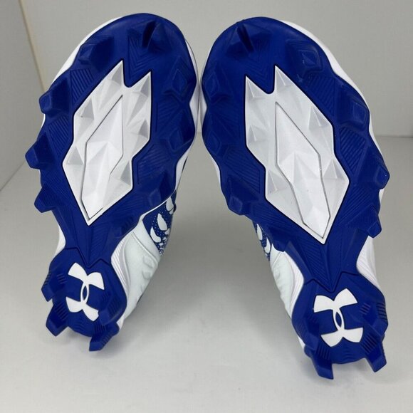 Under Armour Mens Blue White Spotlight Franchise RM Size 10.5 Football Cleats main image 8